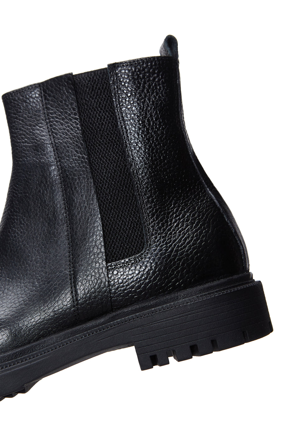 Men's Black Zippered Leather Casual Boots
