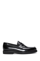 Erkek Siyah Rugan Deri Klasik Loafer | Derimod