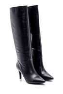 Women's Leather Thin Heeled Boots | Derimod