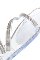 Women's White Jelly Transparent Stone Flat Slippers | Derimod