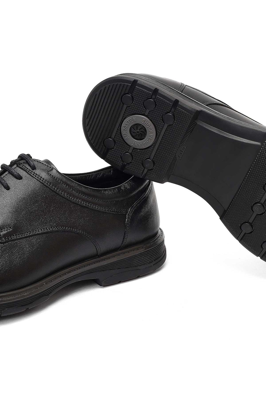 Men's Black Lace-up Leather Casual Shoes