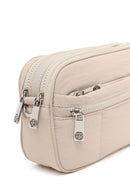 Woman Cream Long-Strap Fabric Crossbody Bag | Derimod