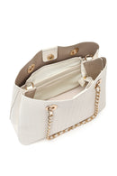Women's Cream Long Strap Printed Shoulder Bag | Derimod