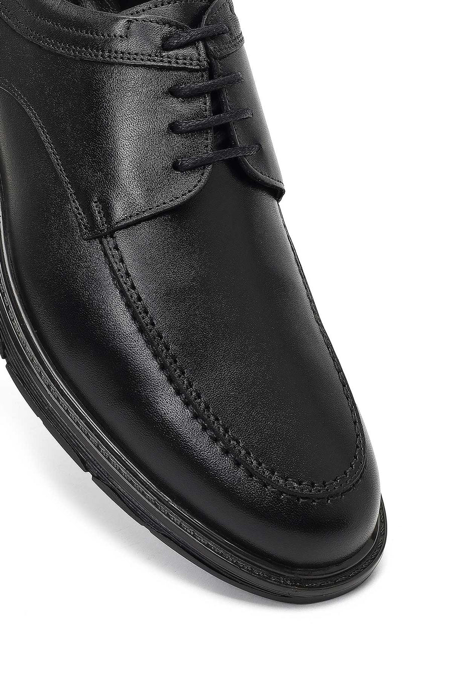 Men's Black Lace-up Leather Casual Shoes