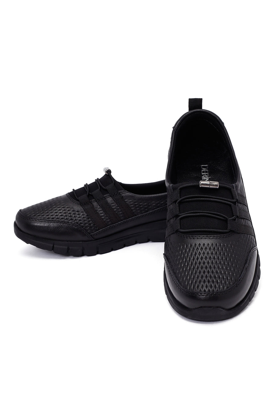 Woman Black Leather Comfort Loafer