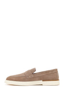 Erkek Bej Süet Deri Casual Loafer | Derimod