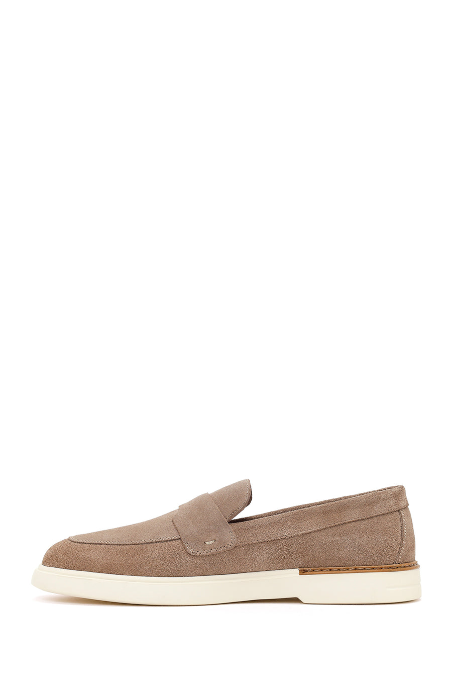 Erkek Bej Süet Deri Casual Loafer