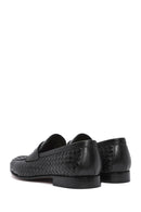 Erkek Siyah Örgü Deri Klasik Loafer | Derimod