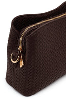 Woman Brown Long-Strap Printed Crossbody Bag | Derimod