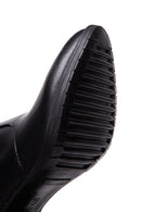 Women's Black Leather Buckle Heeled Boots | Derimod