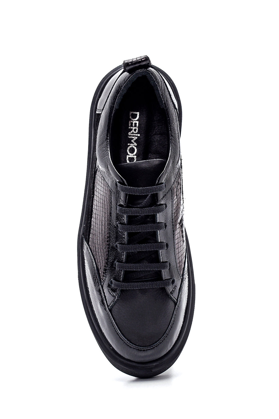 Kadın Deri Yılan Desenli Sneaker