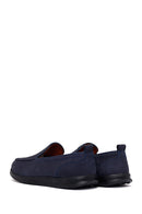 Erkek Lacivert Nubuk Deri Loafer | Derimod