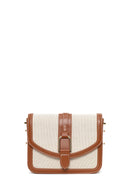 Woman Beige Long-Strap Crossbody Bag | Derimod