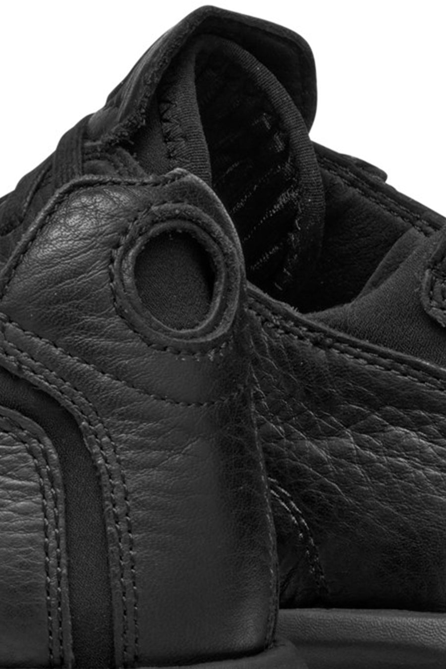 Geox Men's Black U Aerantis A - Tumb Laced Leather Sneaker