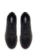Erkek Siyah Bağcıklı Kalın Tabanlı Sneaker | Derimod
