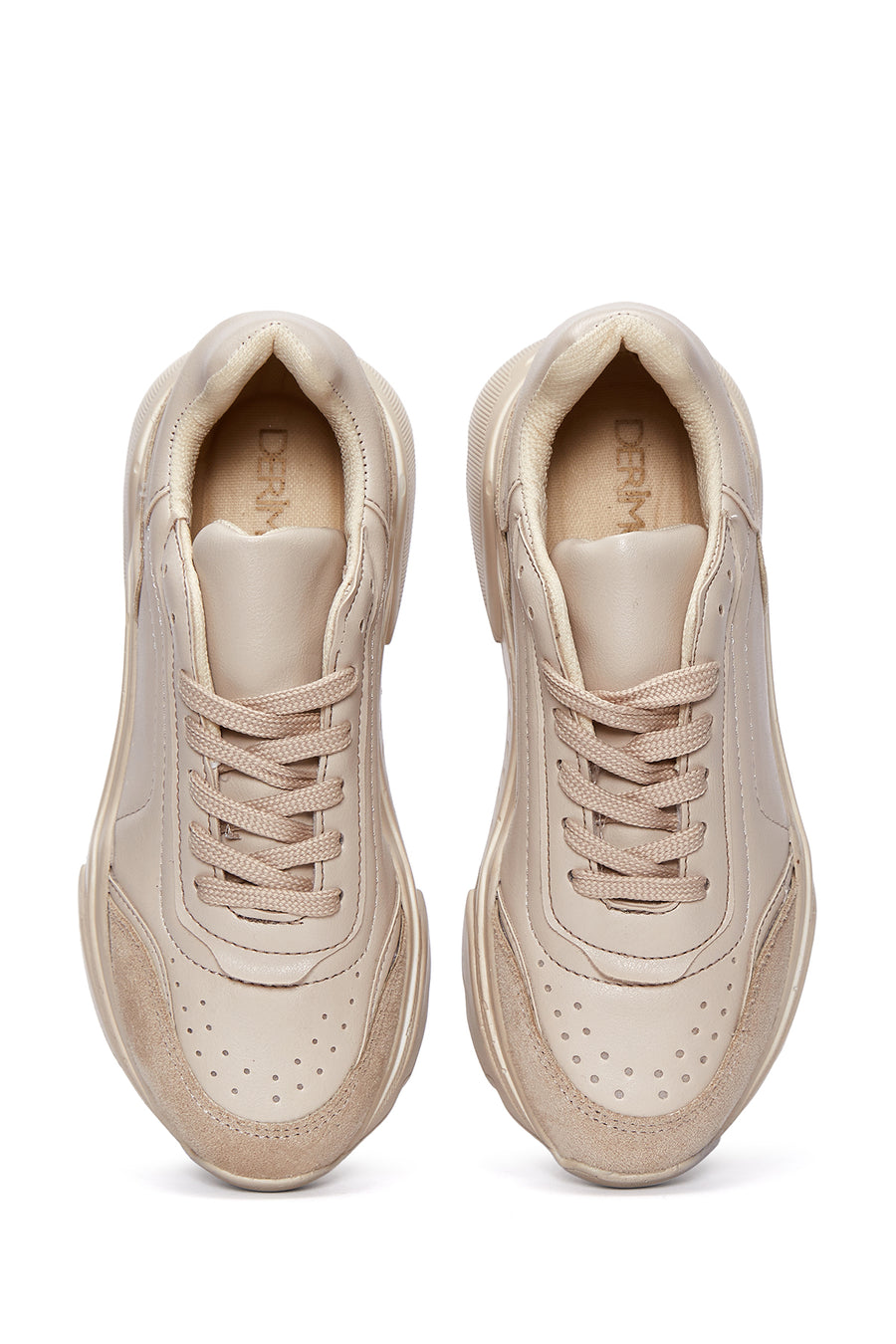 Kadın Bej Kalın Tabanlı Sneaker