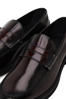 Male Burgundy Leather Casual Loafer | Derimod