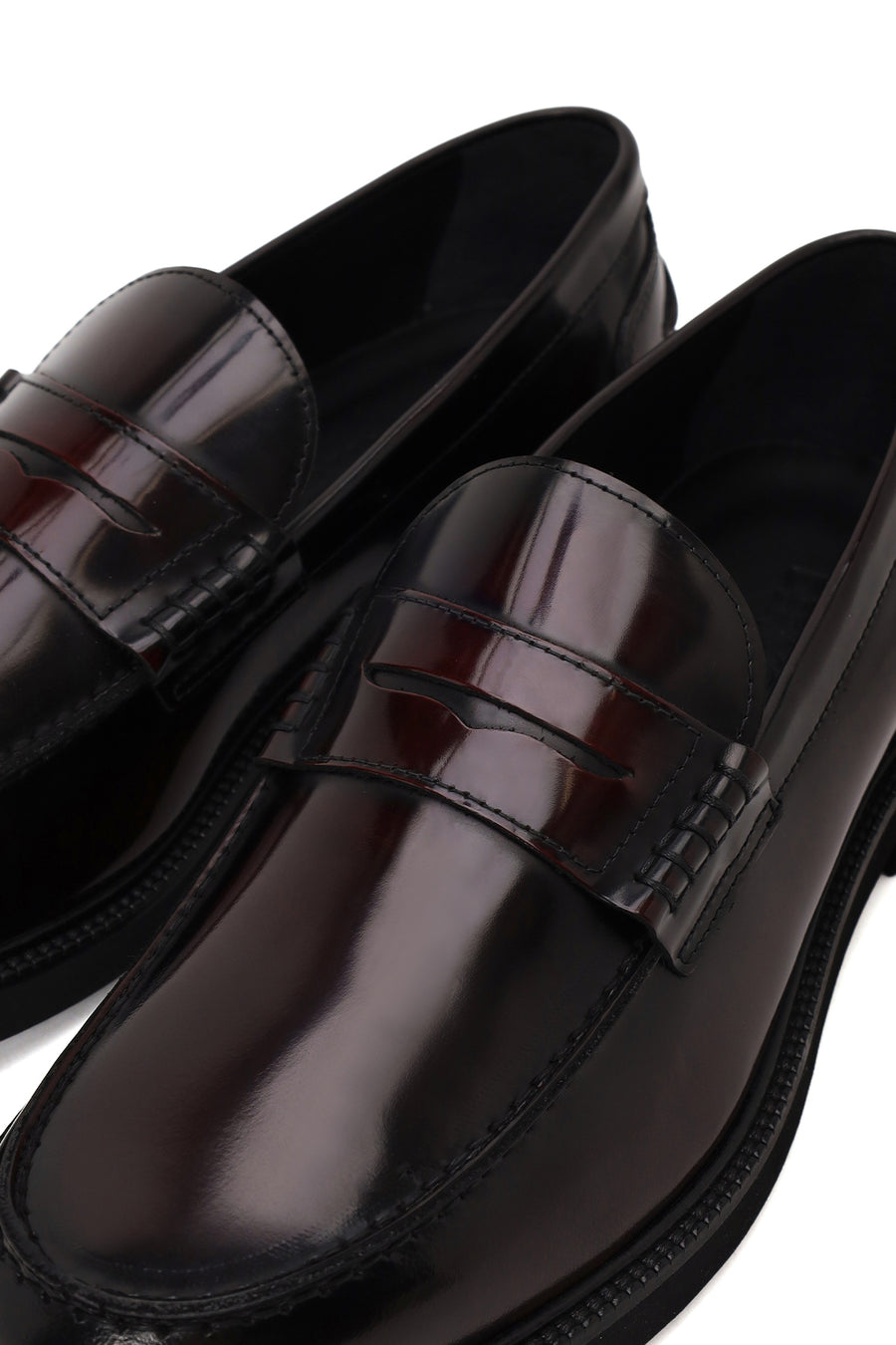 Male Burgundy Leather Casual Loafer