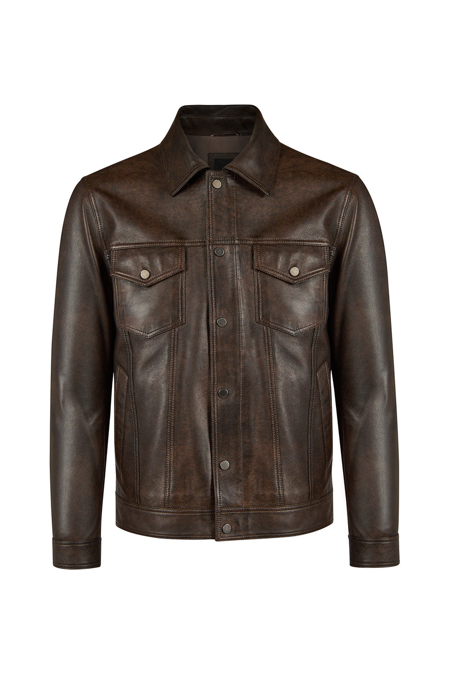 Curry Erkek Bronz Deri Ceket 26SGF6612R4 | Derimod