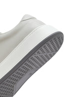 Erkek Beyaz Kalın Tabanlı Bağcıklı Deri Sneaker | Derimod