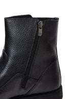 Men's Leather Zippered Boots | Derimod