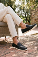 Erkek Siyah Deri Casual Loafer | Derimod