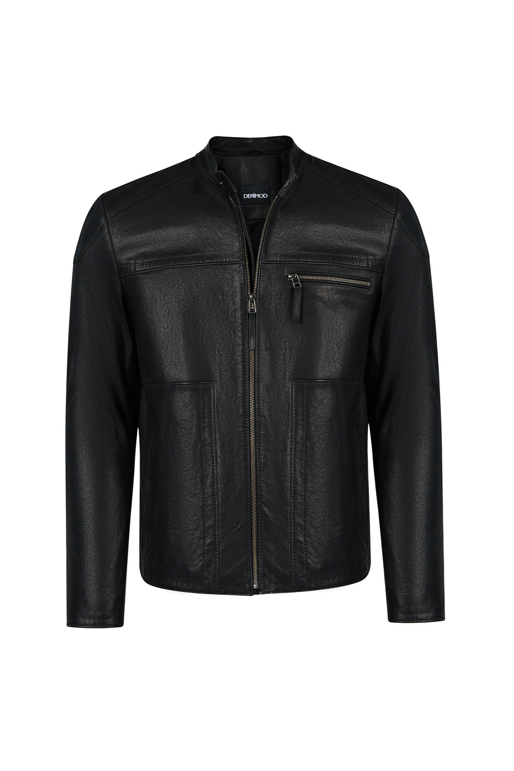 Endrick Erkek Siyah Slim-Fit Deri Ceket