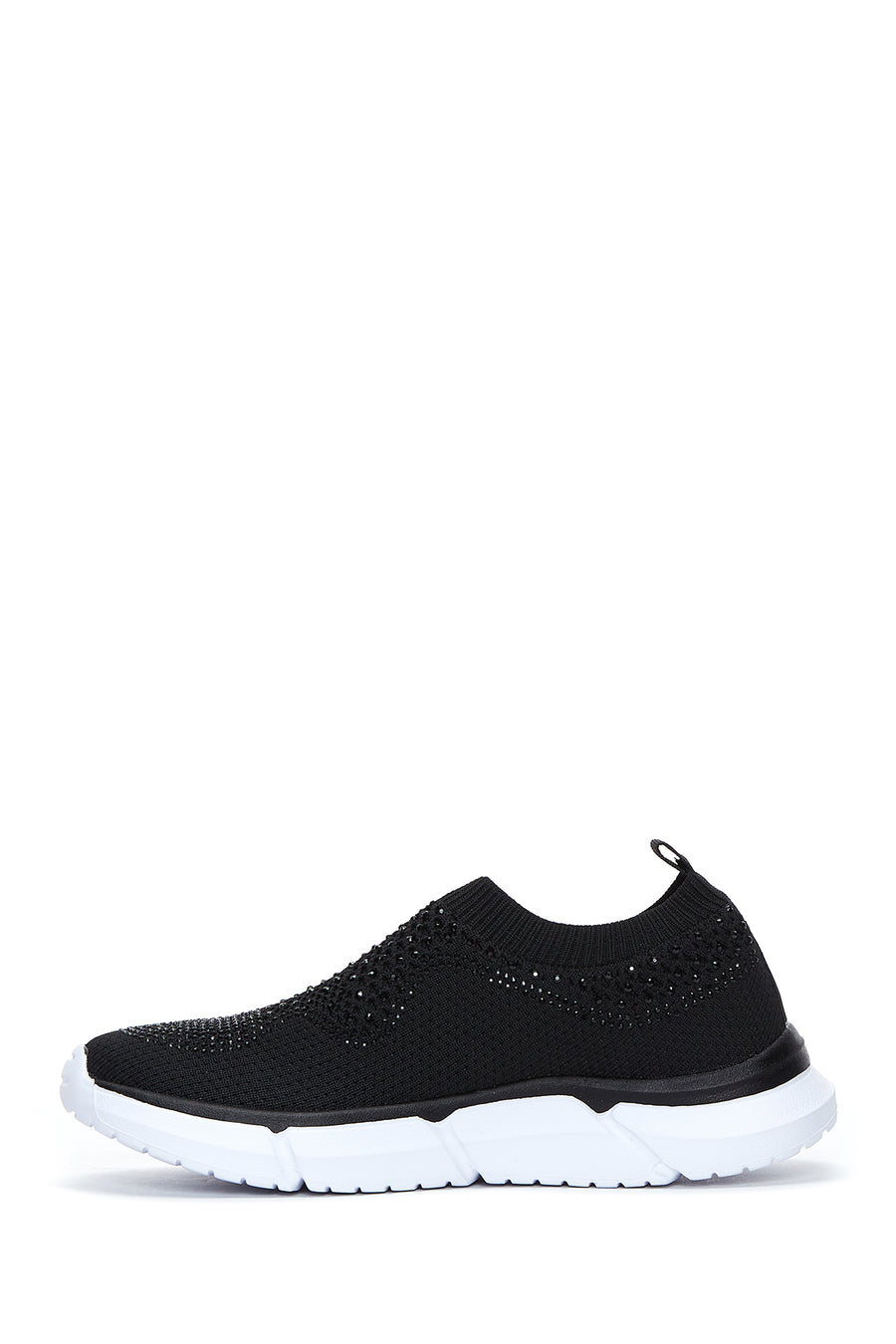 Kadın Siyah Taşlı Kumaş Sneaker