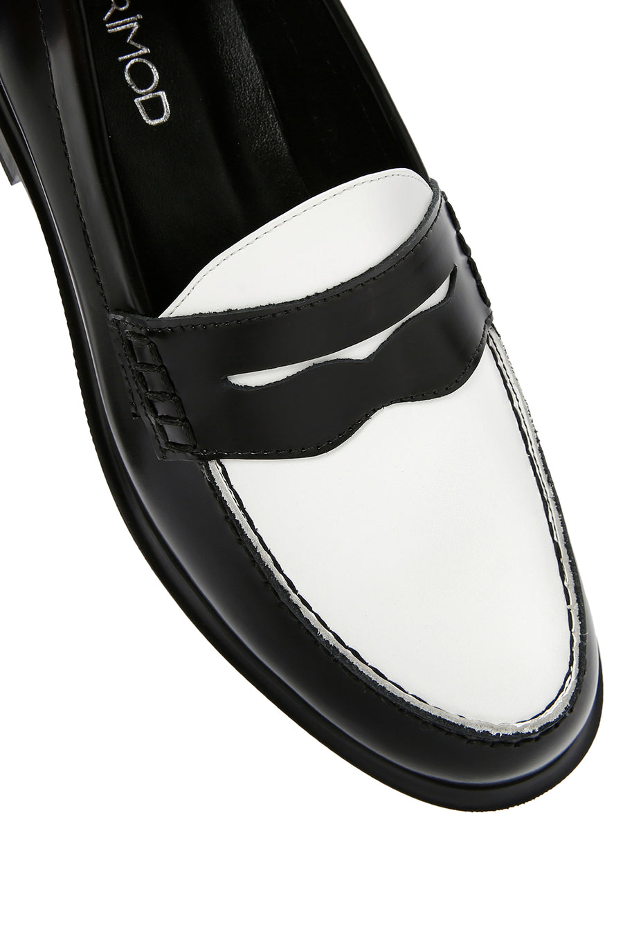 Women's Black Leather Masculine Loafer