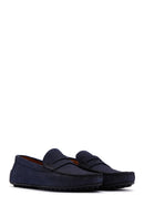 Erkek Lacivert Deri Loafer | Derimod