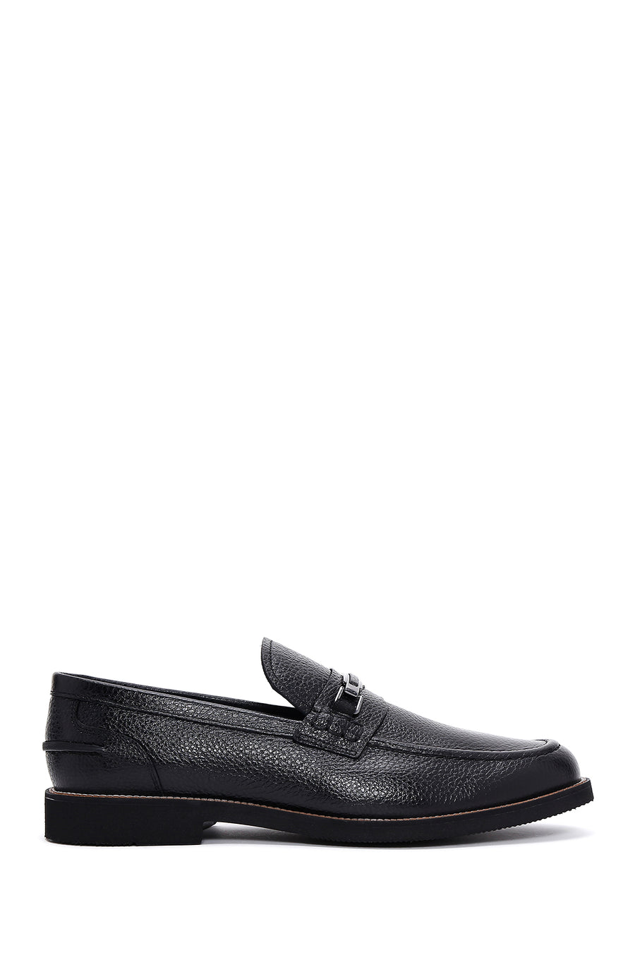 Erkek Siyah Deri Casual Loafer 25SFD6005FT | Derimod