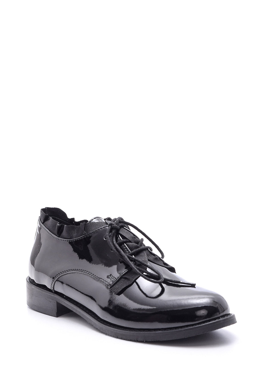 Women's Patent Leather Laced Shoes