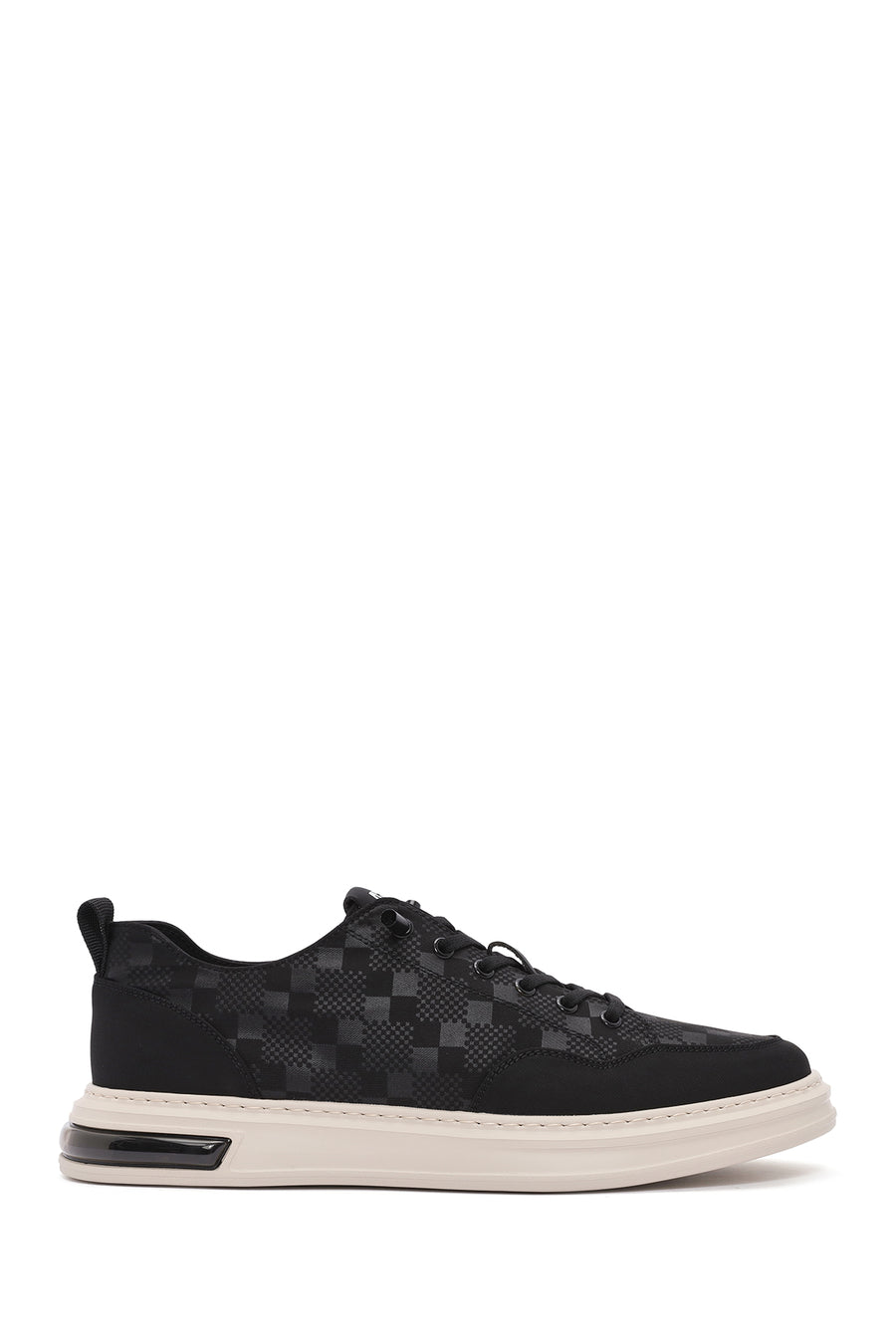 Erkek Siyah Bağcıklı Desenli Kumaş Sneaker 25SFD69326F | Derimod