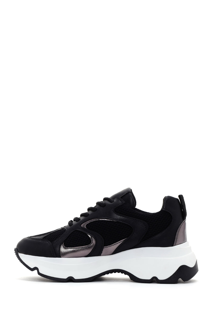 Women's Black Thick Soled Sneaker