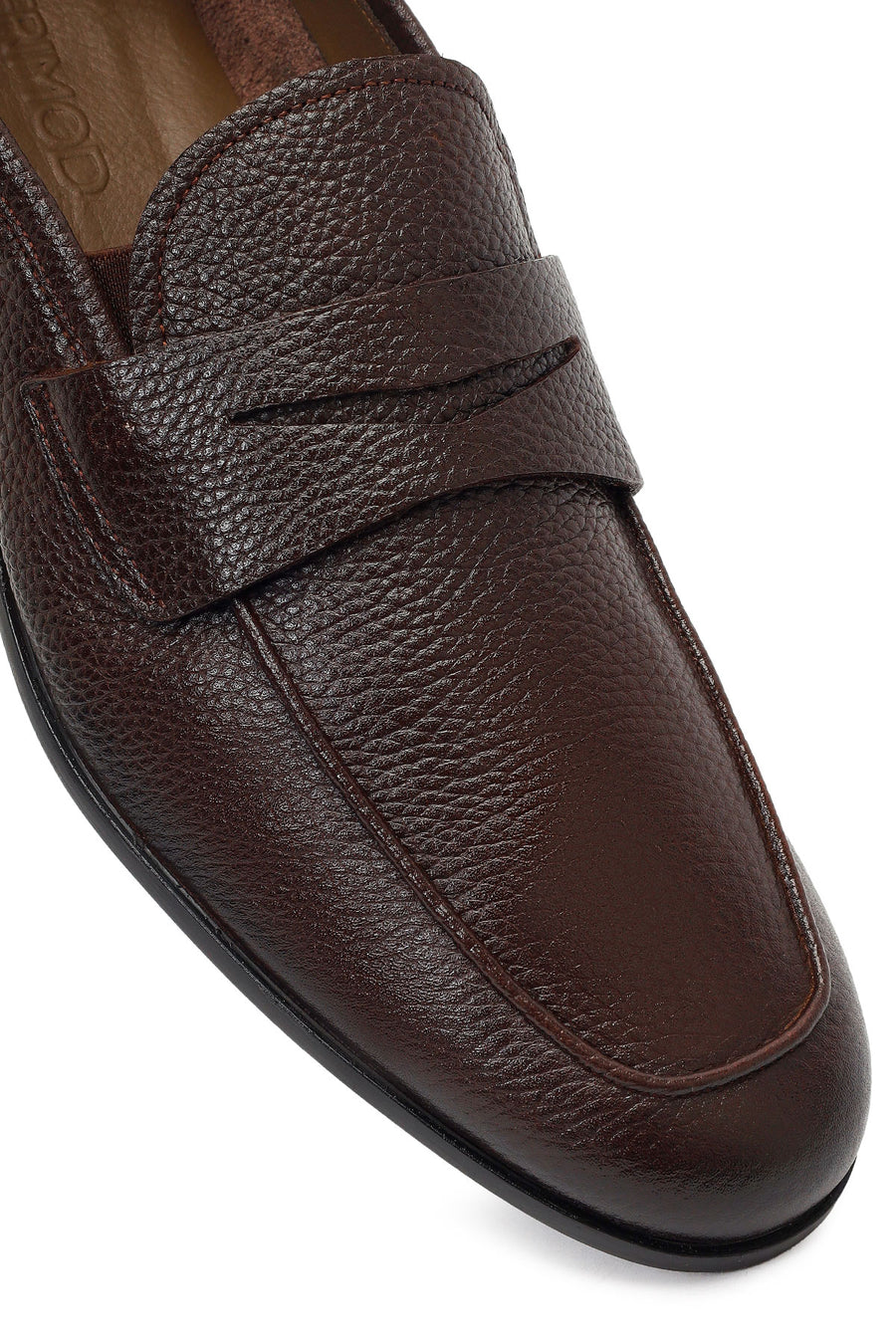 Erkek Kahverengi Deri Klasik Loafer