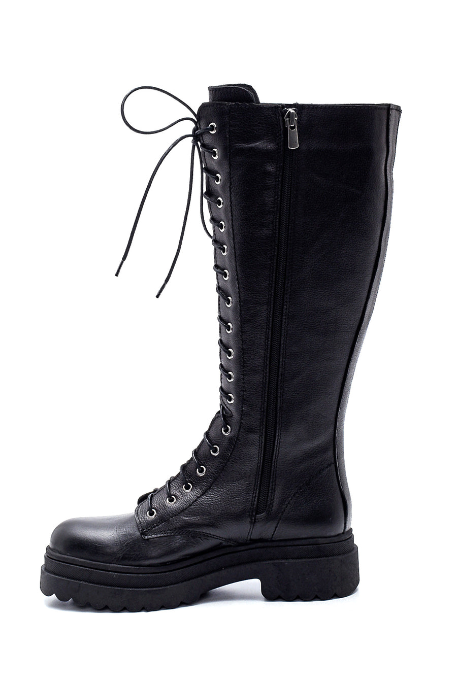 Women's Leather Casual Lace-Up Boots