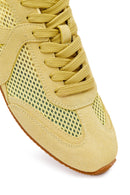Kadın Sarı Bağcıklı Süet Deri Sneaker | Derimod