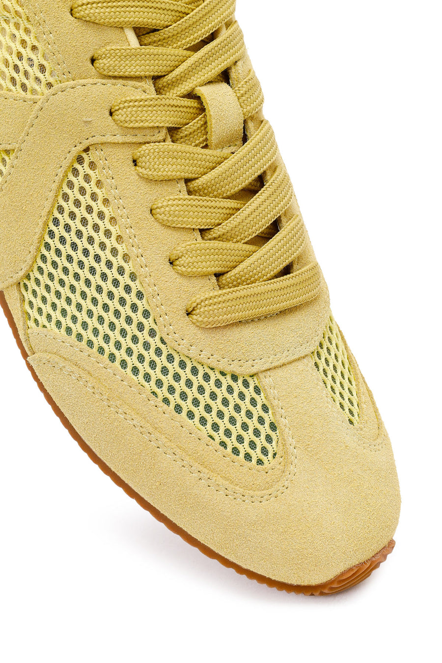 Kadın Sarı Bağcıklı Süet Deri Sneaker