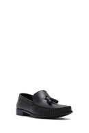 Erkek Siyah Püsküllü Deri Casual Loafer | Derimod