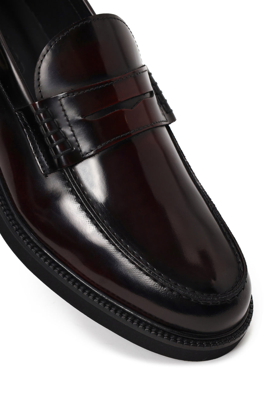 Male Burgundy Leather Casual Loafer