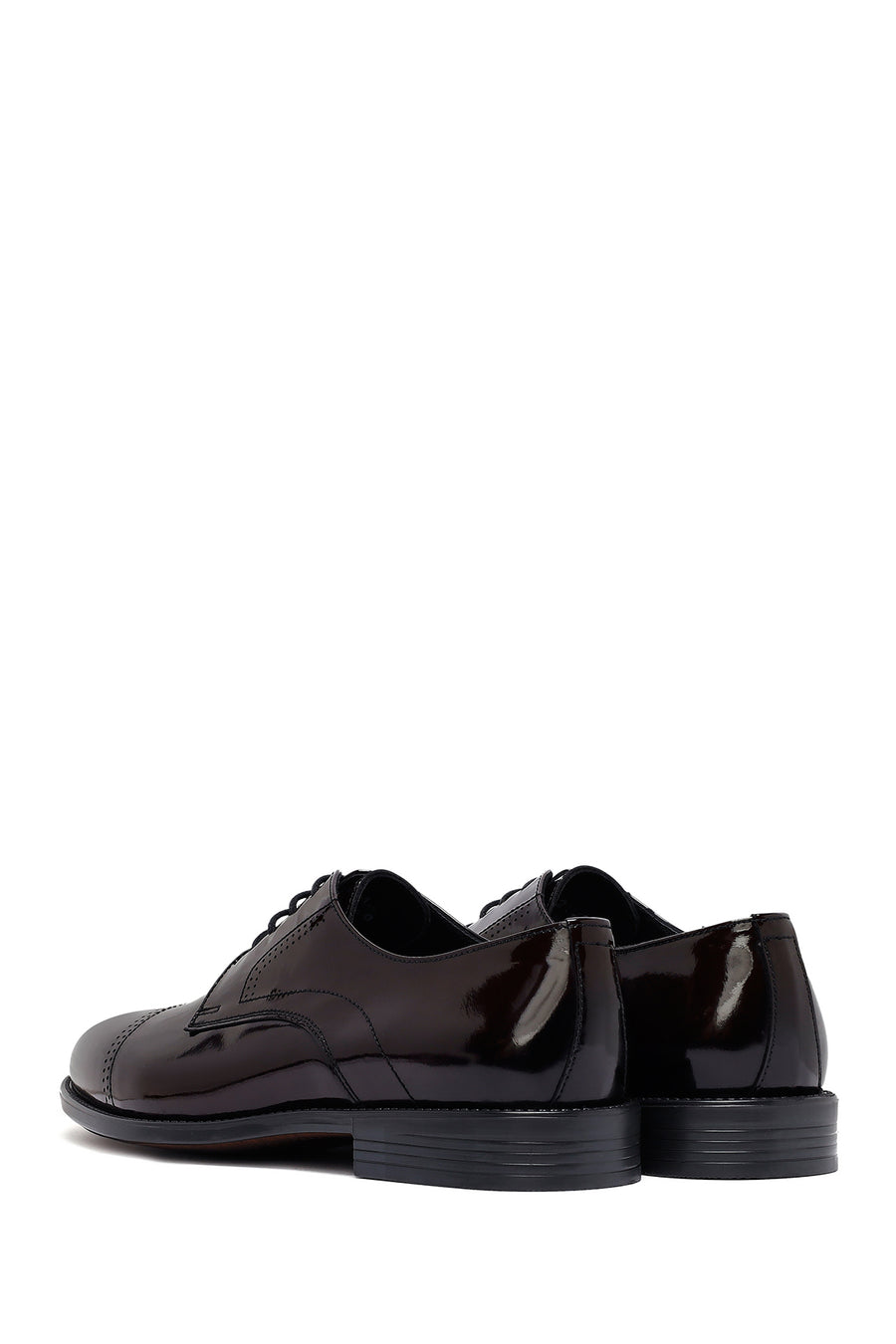 Men's Burgundy Lace-Up Leather Classic Shoes
