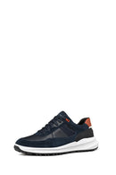 Geox Erkek Lacivert Pg1X Abx Bağcıklı Waterproof Deri Sneaker | Derimod