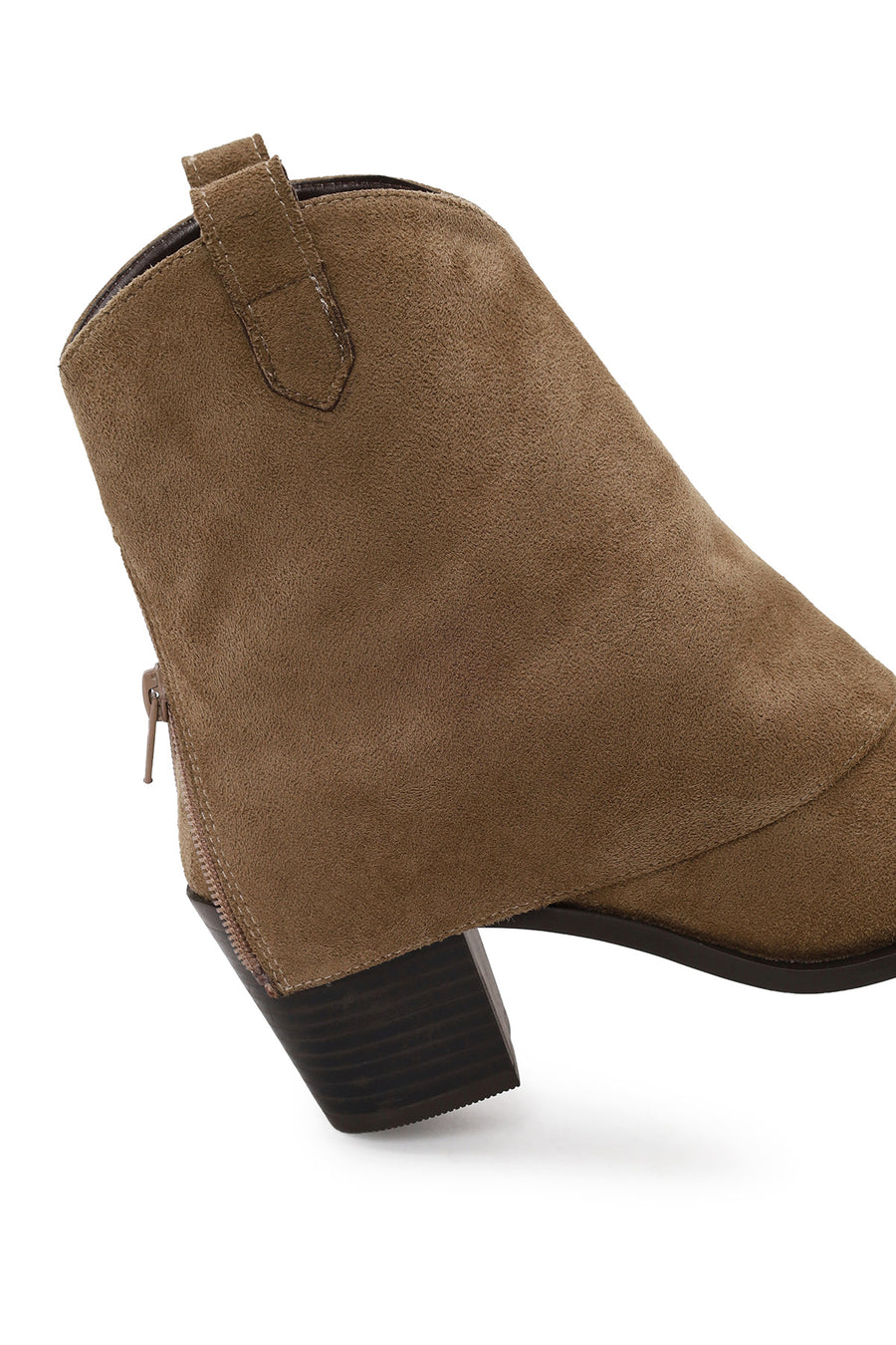 Woman Mink Thick-Heeled Suede Boots