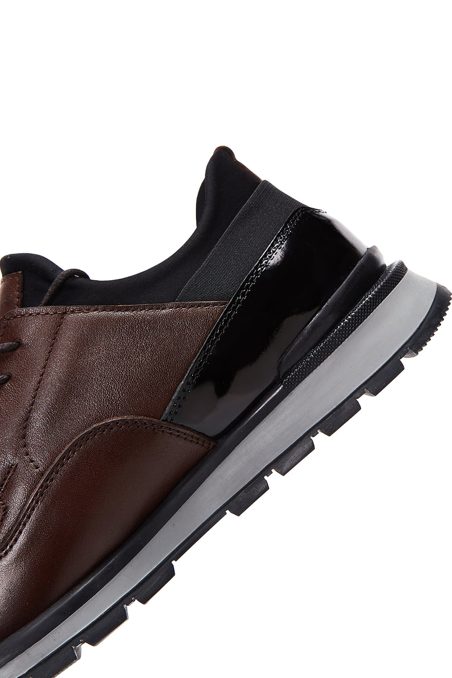 Erkek Kahverengi Deri Sneaker