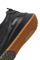 Erkek Siyah Bağcıklı Kalın Tabanlı Deri Sneaker | Derimod