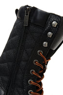 Harley Davidson Women's Black Katy Leather Boots | Derimod