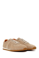 Male Beige Lace-up Suede Leather Sneaker | Derimod