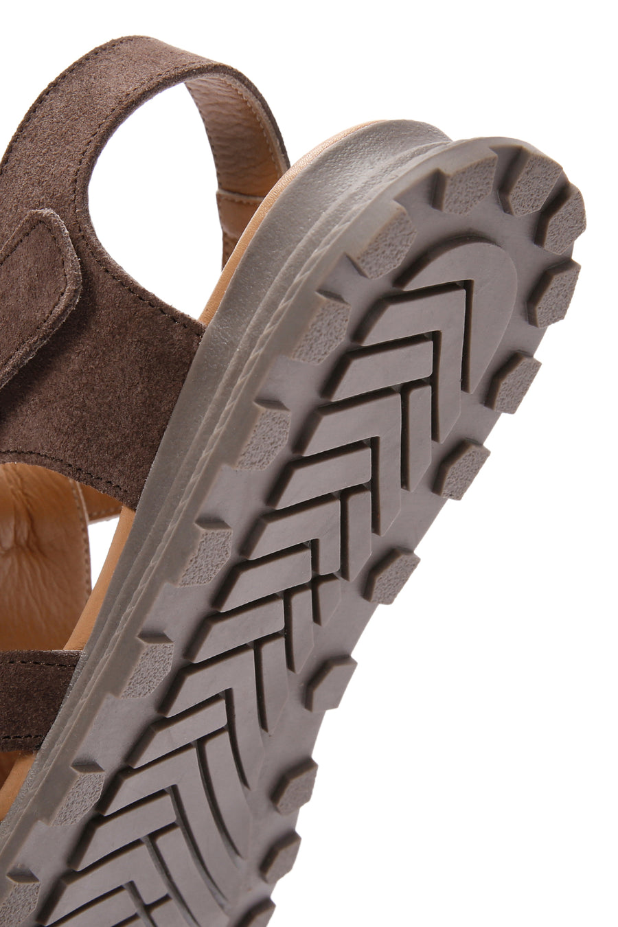 Women's Mink Ankle Strap Suede Leather Sandals
