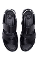 Men's Leather Perforated Sandals | Derimod