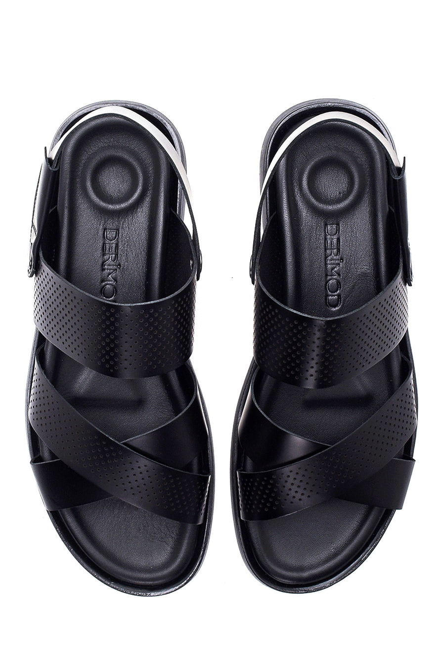 Men's Leather Perforated Sandals